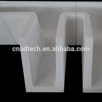 Long useful life aluminum silicate refractory ceramic launder for aluminum casting