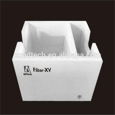 Silica glass material for molten aluminum casting purification ceramic filter box lining